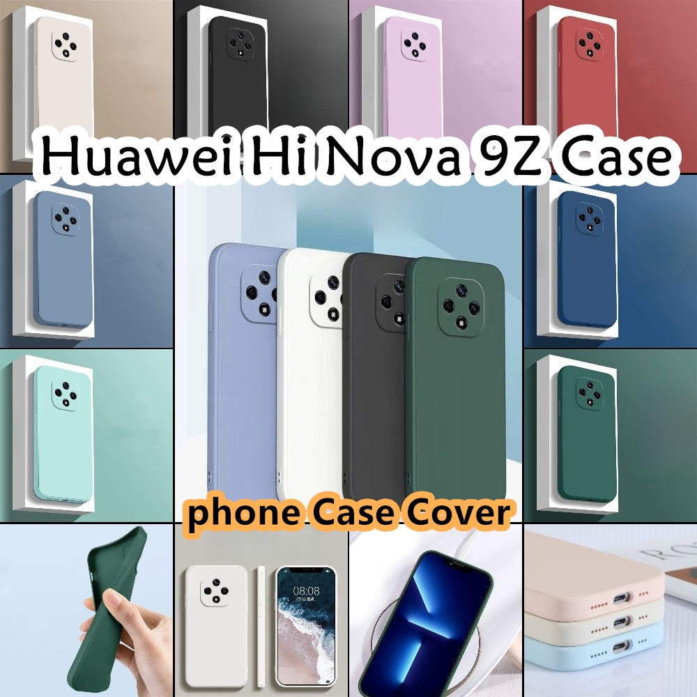 For Huawei Hi Nova 9Z Cover Drop and wear resistant Silicone Full Case Classic Simple Solid Color Phone Case Cover