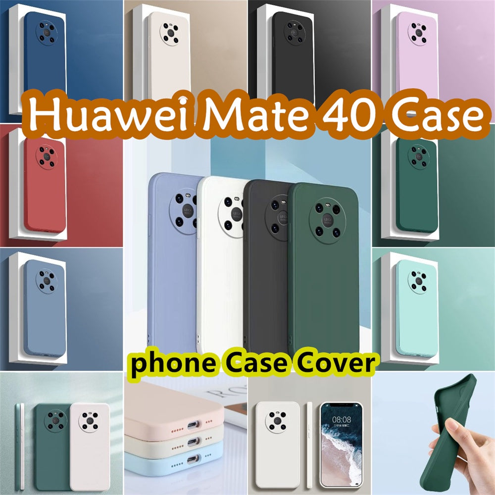 For Huawei Mate 40 Cover Drop and wear resistant Silicone Full Case Classic Simple Solid Color Phone Case Cover