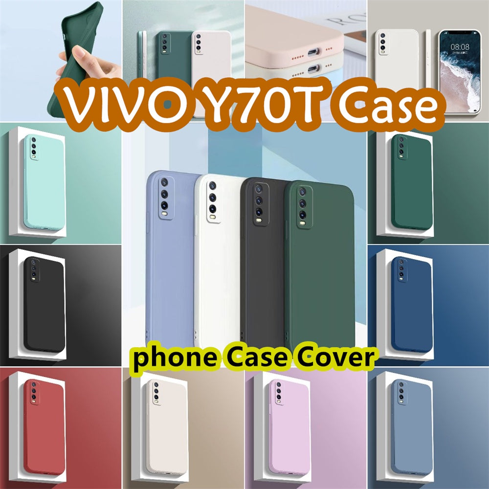 For VIVO Y70T Cover Drop and wear resistant Silicone Full Case Classic Simple Solid Color Phone Case Cover