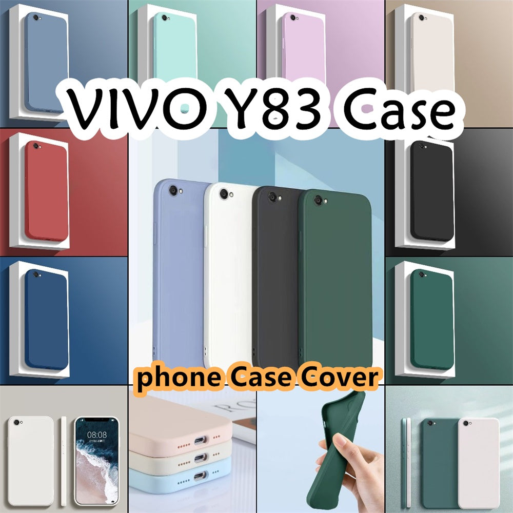 For VIVO Y83 Cover Drop and wear resistant Silicone Full Case Classic Simple Solid Color Phone Case Cover