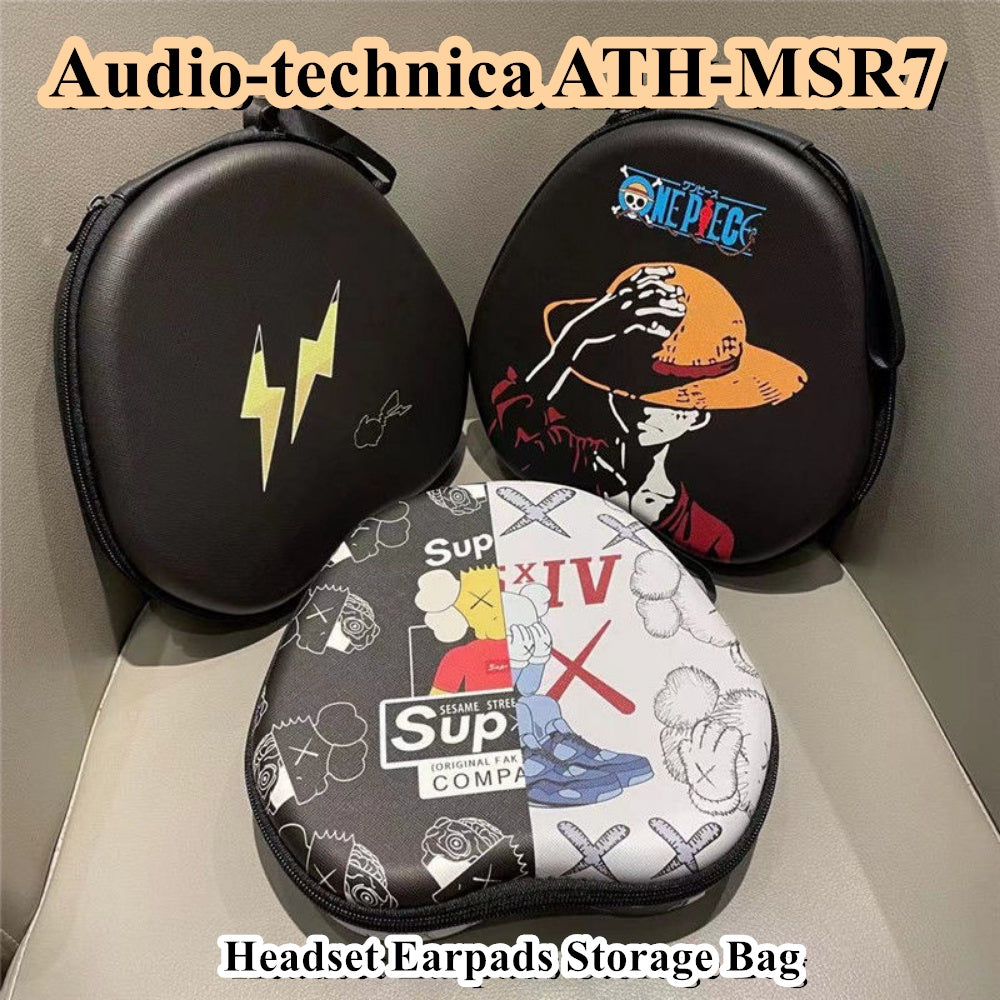 For Audio-technica ATH-MSR7 Headphone Case Cartoon Creative Patterns Headset Earpads Storage Bag Casing Box