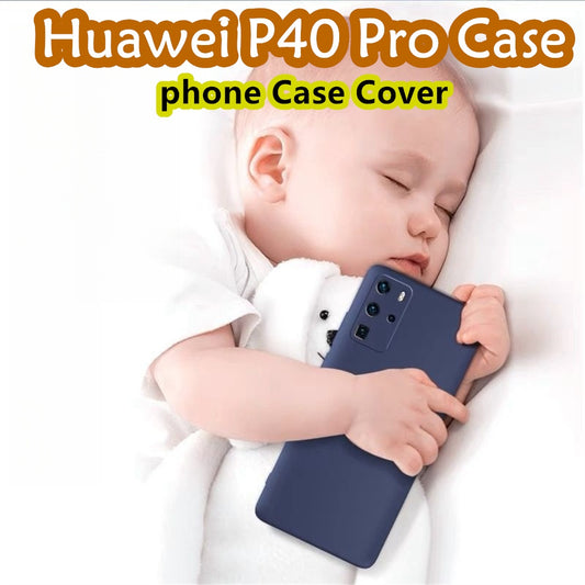 For Huawei P40 Pro Cover Drop and wear resistant Silicone Full Case Classic Simple Solid Color Phone Case Cover