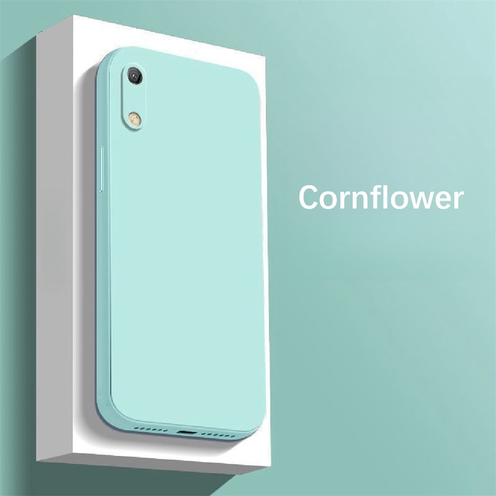 For Huawei Play 8A Cover Drop and wear resistant Silicone Full Case Classic Simple Solid Color Phone Case Cover