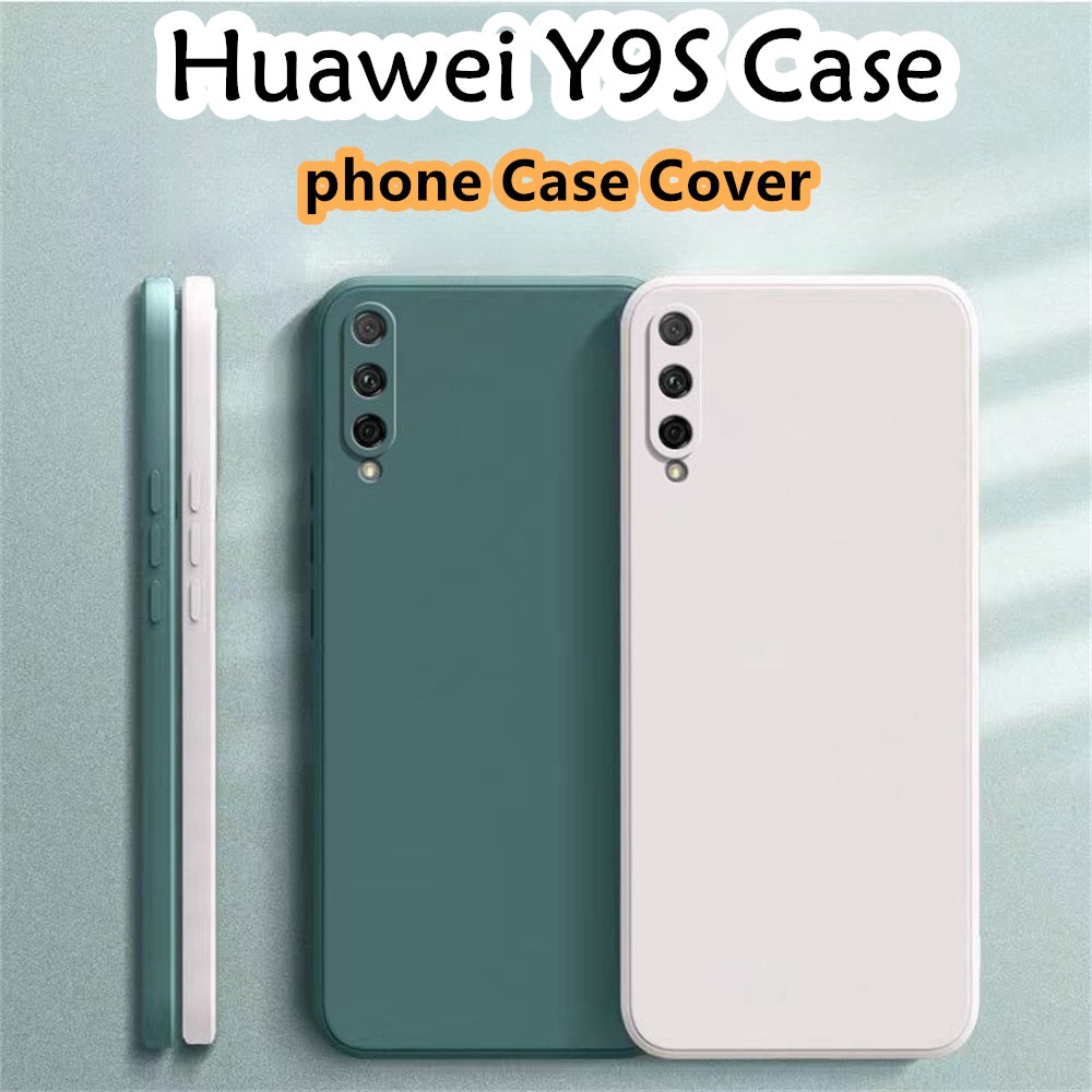For Huawei Y9S Cover Drop and wear resistant Silicone Full Case Classic Simple Solid Color Phone Case Cover