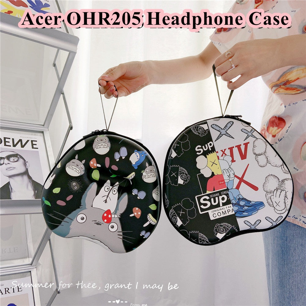 For Acer OHR205 Headphone Case Cartoon Creative Patterns Headset Earpads Storage Bag Casing Box