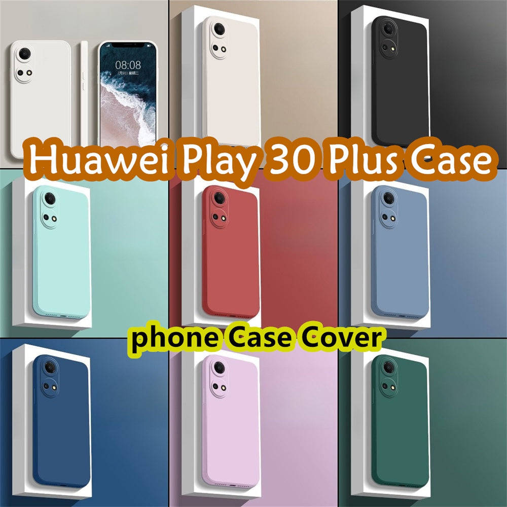 For Huawei Play 30 Plus Cover Drop and wear resistant Silicone Full Case Classic Simple Solid Color Phone Case Cover