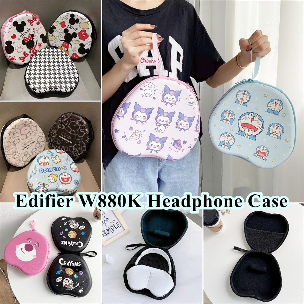 For Edifier W880K Headphone Case Cartoon Creative Patterns Headset Earpads Storage Bag Casing Box