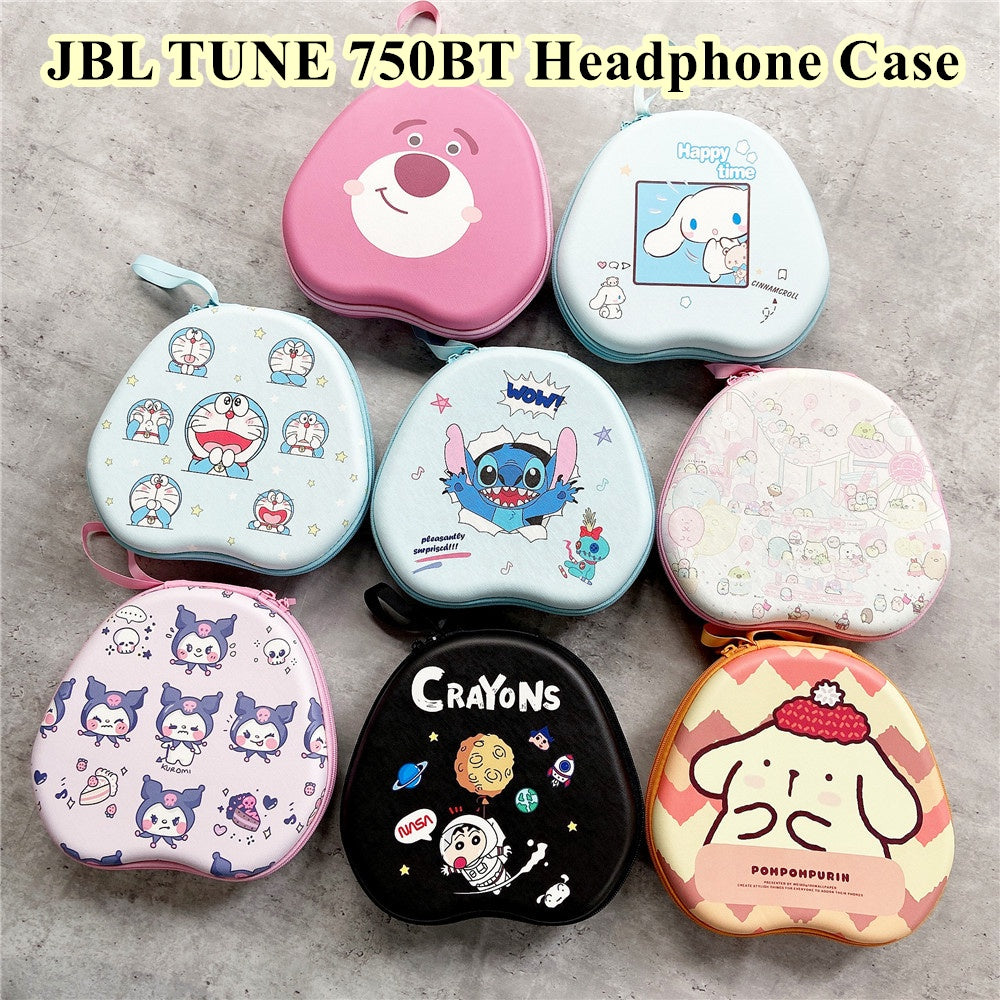 For JBL TUNE 750BT Headphone Case Cartoon Creative Patterns Headset Earpads Storage Bag Casing Box
