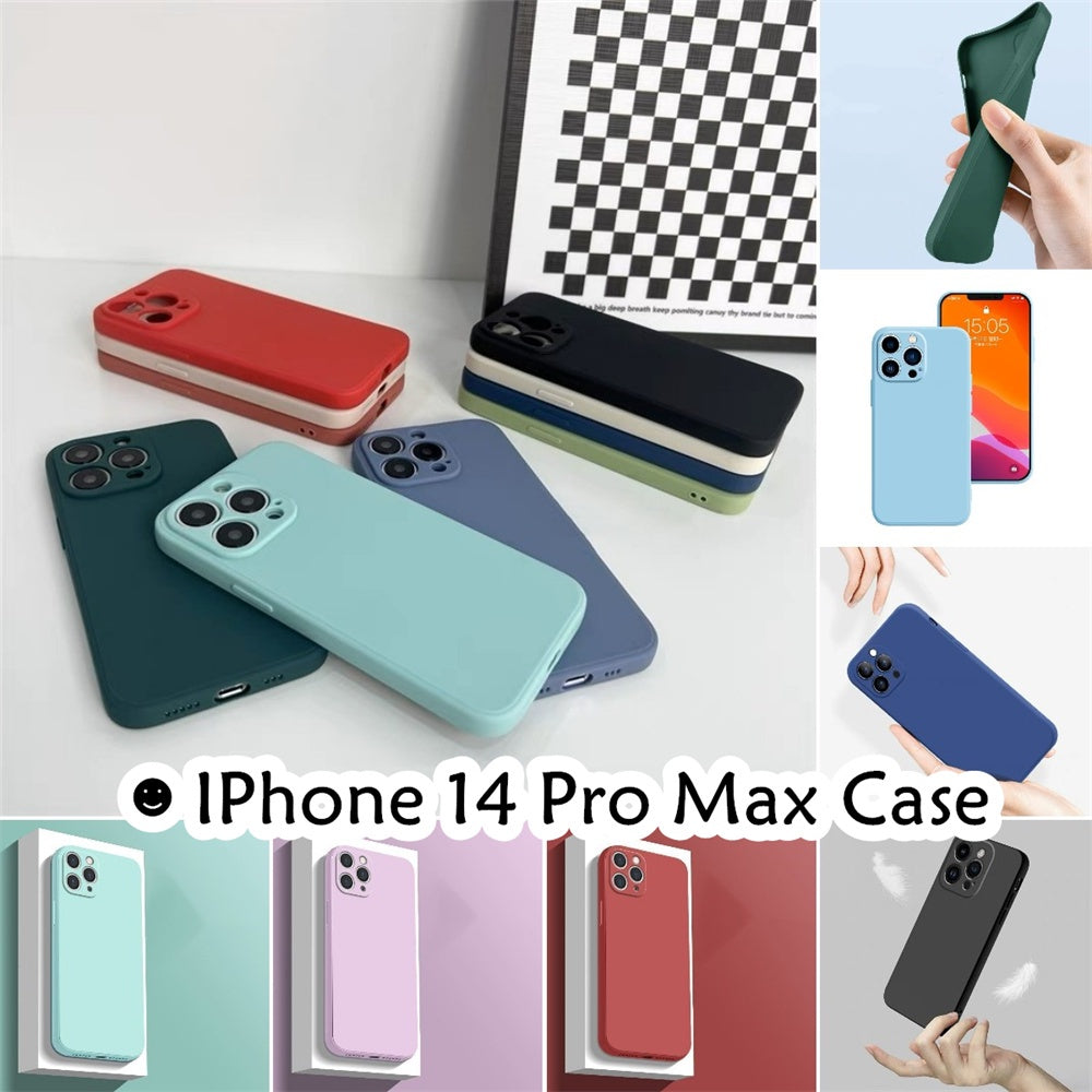 For IPhone 14 Pro Max Cover Drop and wear resistant Silicone Full Case Classic Simple Solid Color Phone Case Cover