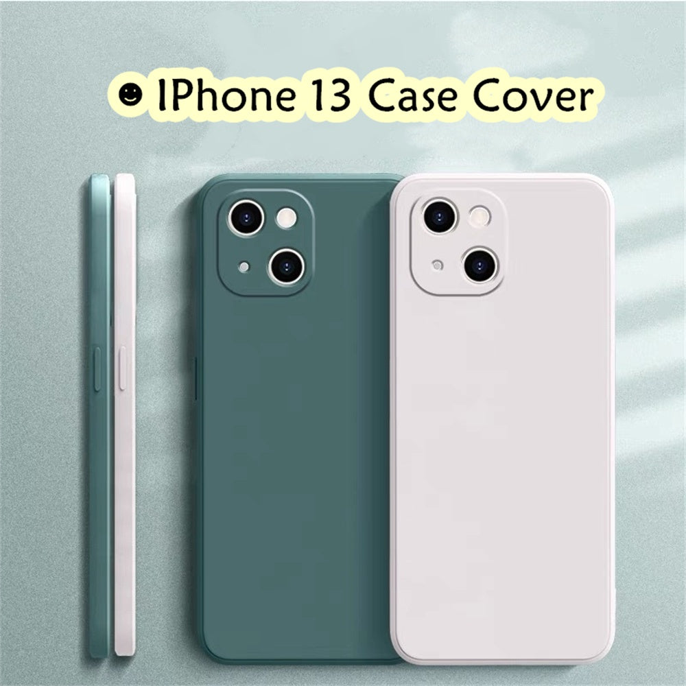 For IPhone 13 Cover Drop and wear resistant Silicone Full Case Classic Simple Solid Color Phone Case Cover