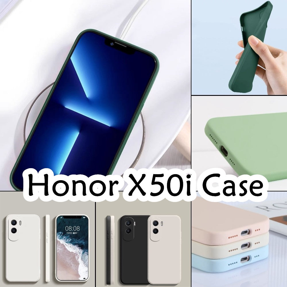 For Honor X50i Cover Drop and wear resistant Silicone Full Case Classic Simple Solid Color Phone Case Cover