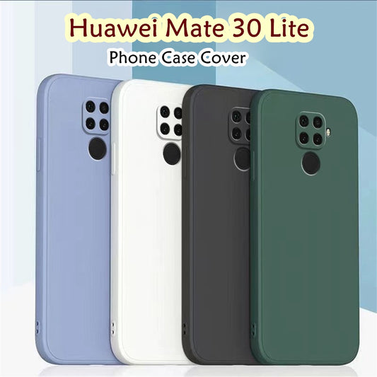 For Huawei Mate 30 Lite Cover Drop and wear resistant Silicone Full Case Classic Simple Solid Color Phone Case Cover
