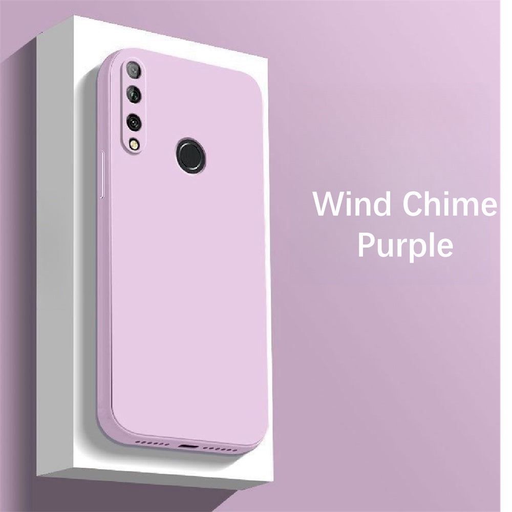 For Huawei Enjoy 9S Cover Drop and wear resistant Silicone Full Case Classic Simple Solid Color Phone Case Cover