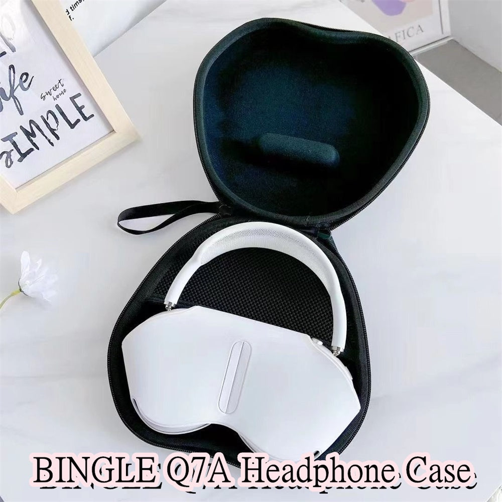 For BINGLE Q7A Headphone Case Cartoon Creative Patterns Headset Earpads Storage Bag Casing Box