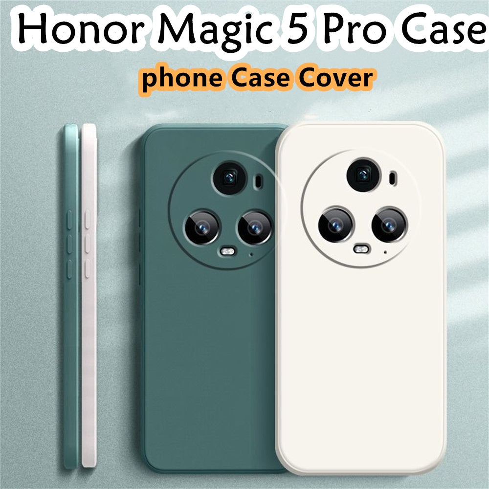 For Honor Magic 5 Pro Cover Drop and wear resistant Silicone Full Case Classic Simple Solid Color Phone Case Cover
