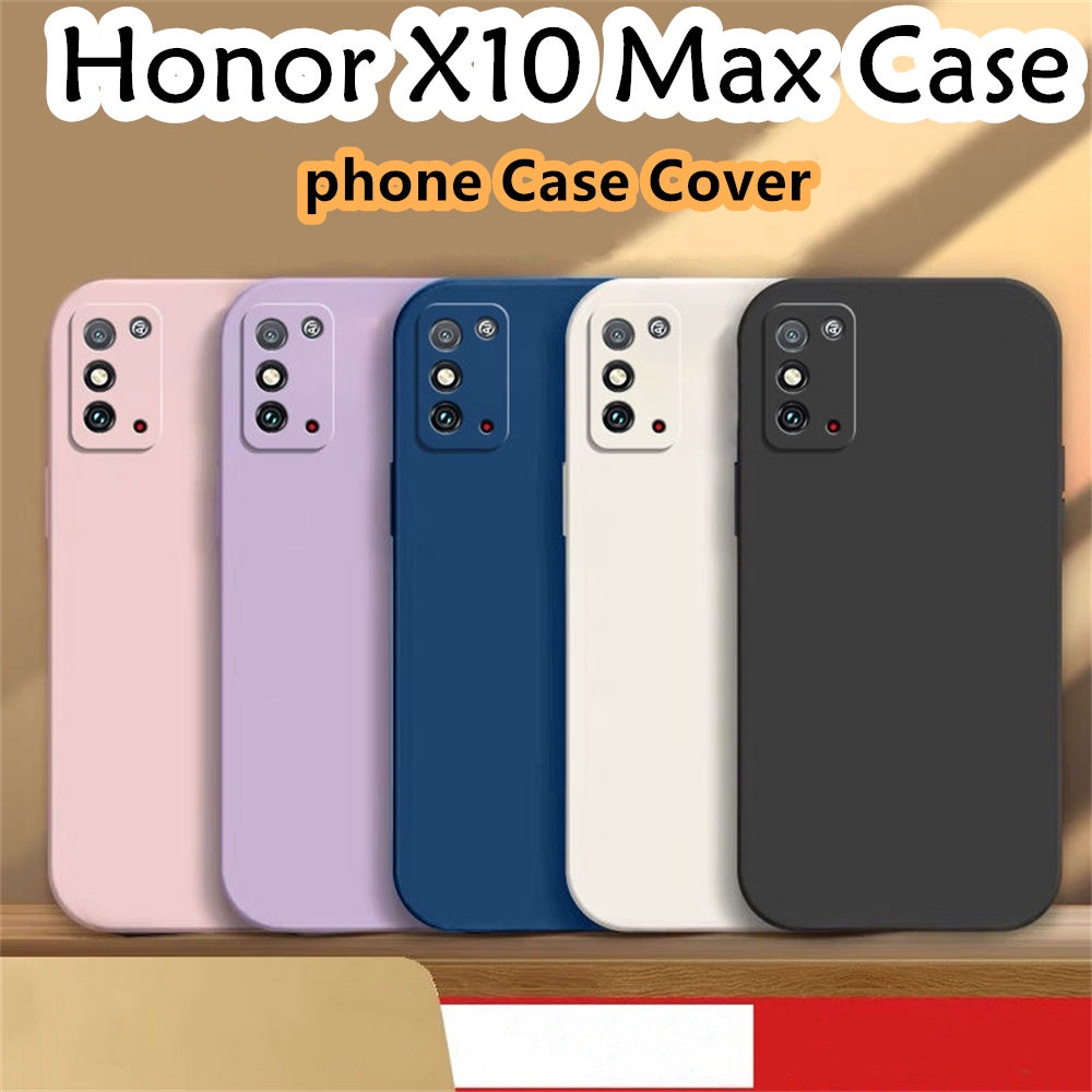 For Honor X10 Max Cover Drop and wear resistant Silicone Full Case Classic Simple Solid Color Phone Case Cover
