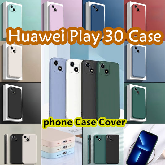 For Huawei Play 30 Cover Drop and wear resistant Silicone Full Case Classic Simple Solid Color Phone Case Cover