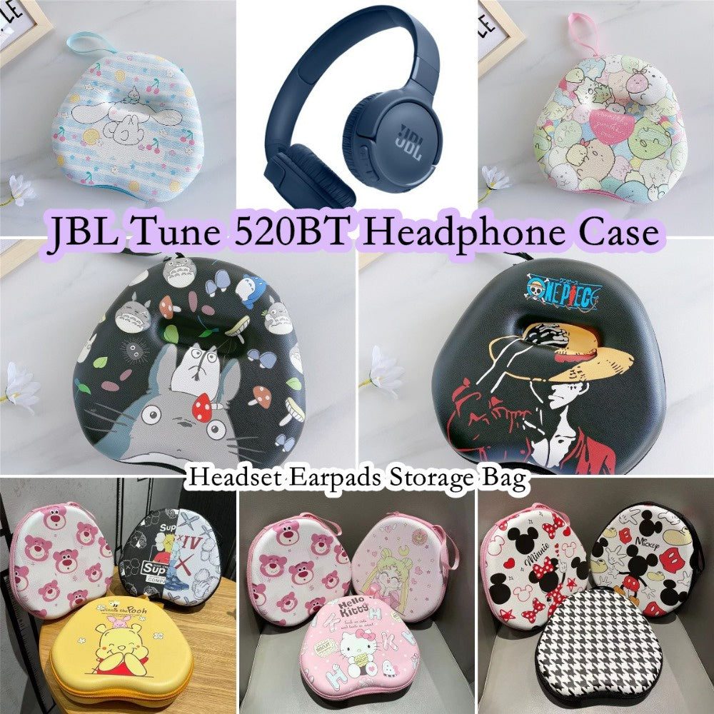 For JBL TUNE 520BT Headphone Case Cartoon Creative Patterns Headset Earpads Storage Bag Casing Box