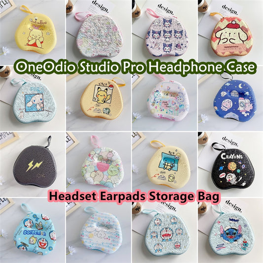 For OneOdio Studio Pro Headphone Case Cartoon Creative Patterns Headset Earpads Storage Bag Casing Box