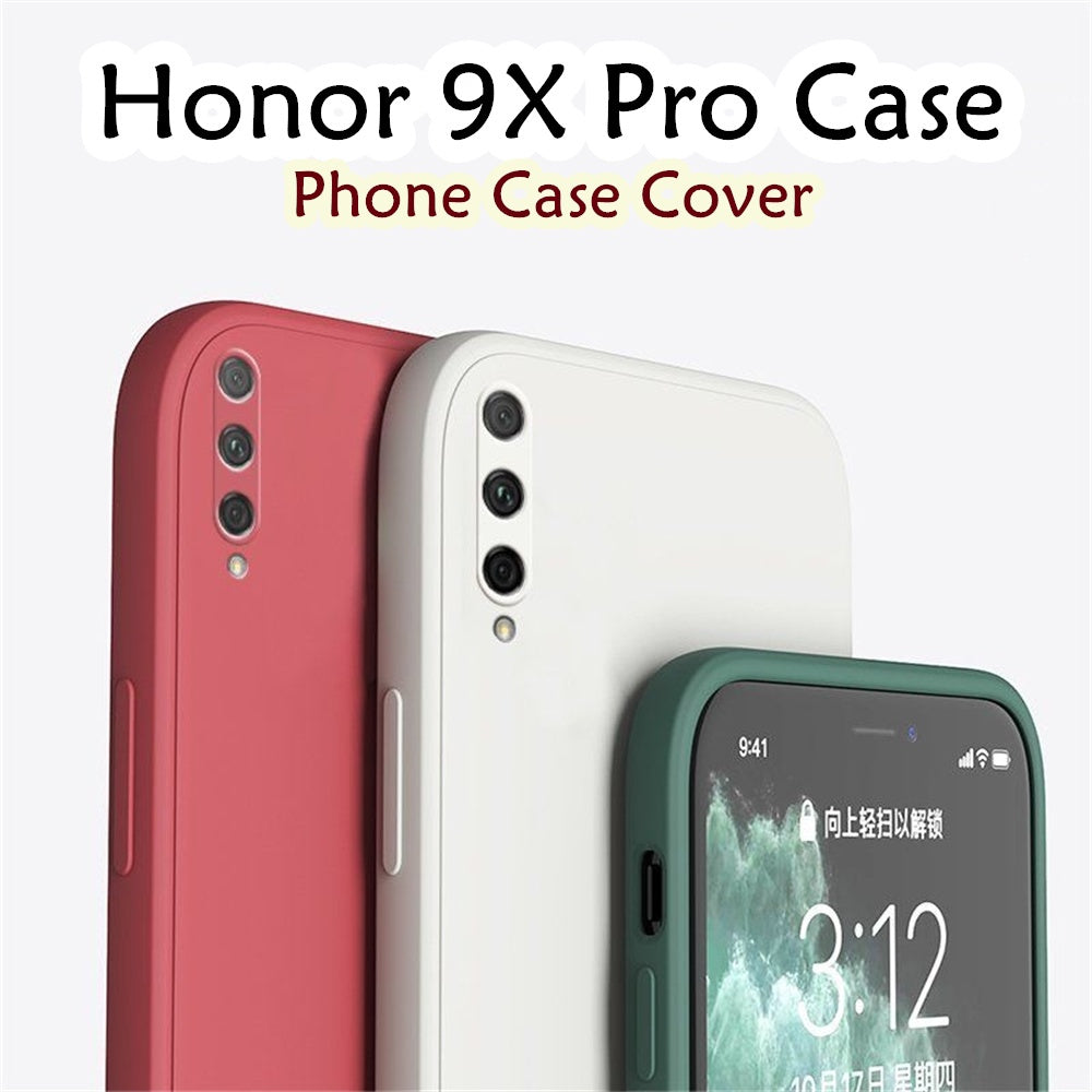 For Honor 9X Pro Cover Drop and wear resistant Silicone Full Case Classic Simple Solid Color Phone Case Cover