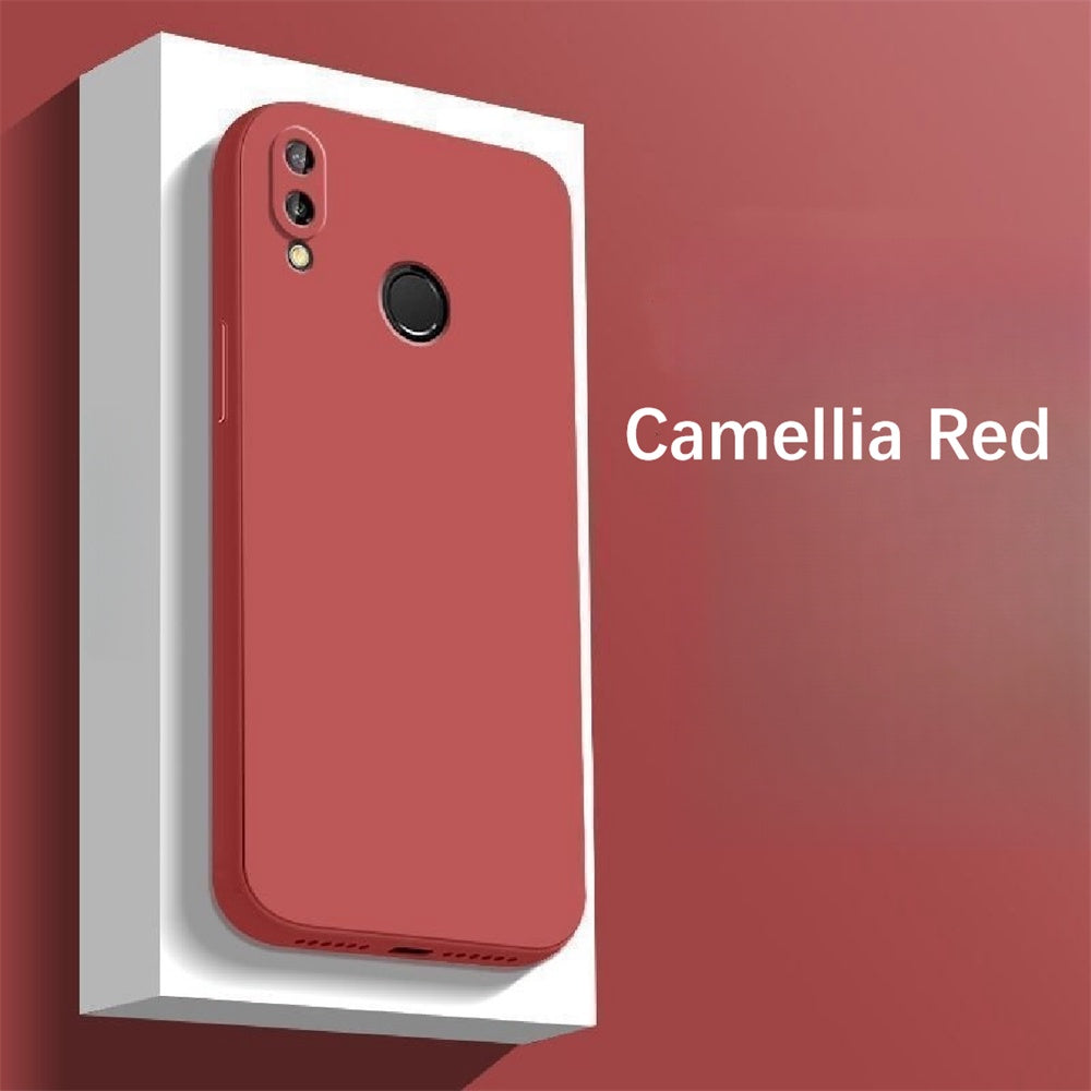 For Huawei Y9 2019 Cover Drop and wear resistant Silicone Full Case Classic Simple Solid Color Phone Case Cover