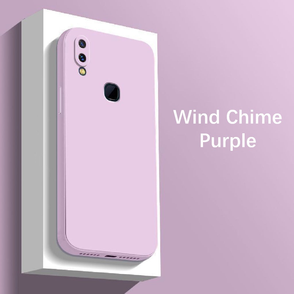 For VIVO Z3X Cover Drop and wear resistant Silicone Full Case Classic Simple Solid Color Phone Case Cover