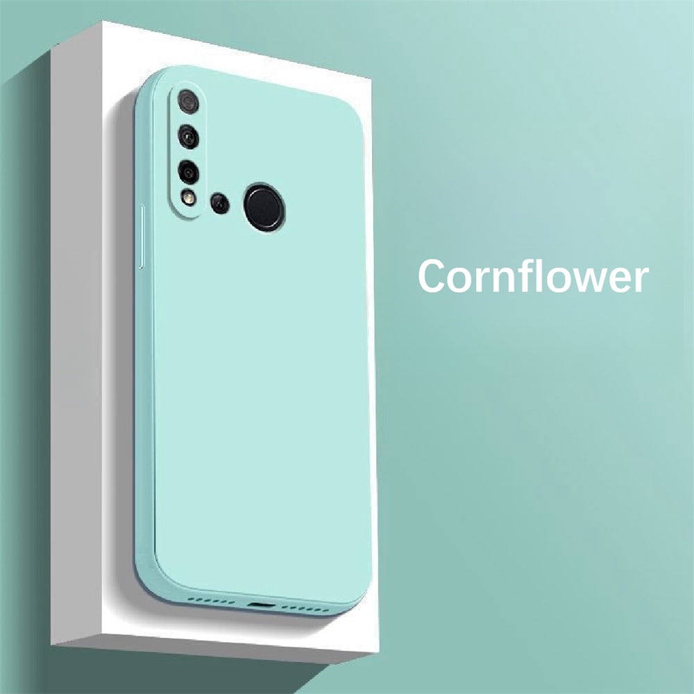 For Huawei Nova 5i Cover Drop and wear resistant Silicone Full Case Classic Simple Solid Color Phone Case Cover