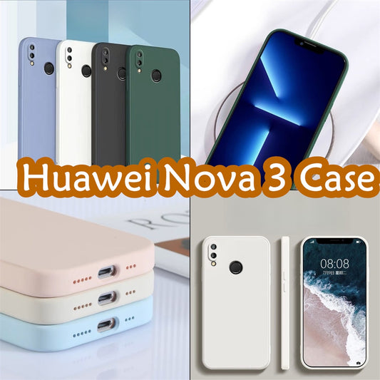 For Huawei Nova 3 Cover Drop and wear resistant Silicone Full Case Classic Simple Solid Color Phone Case Cover