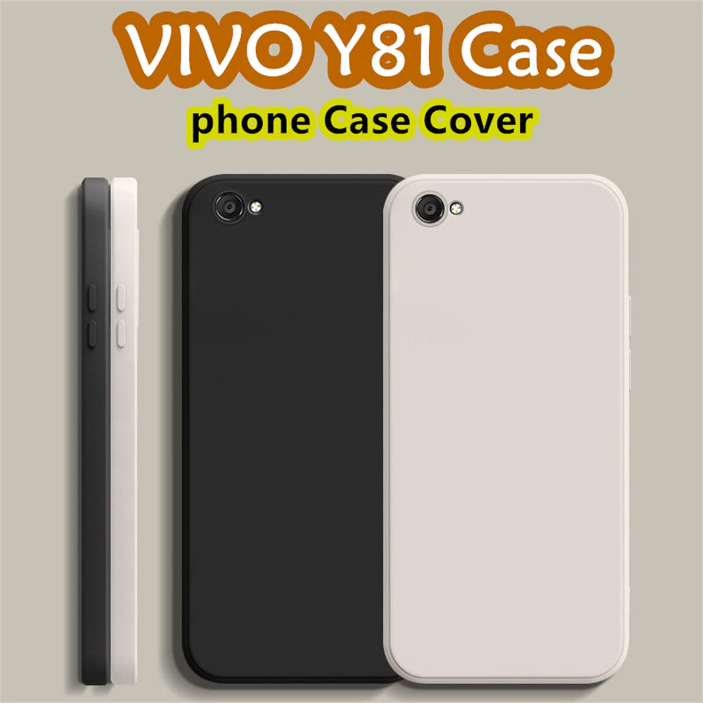 For VIVO Y81 Cover Drop and wear resistant Silicone Full Case Classic Simple Solid Color Phone Case Cover