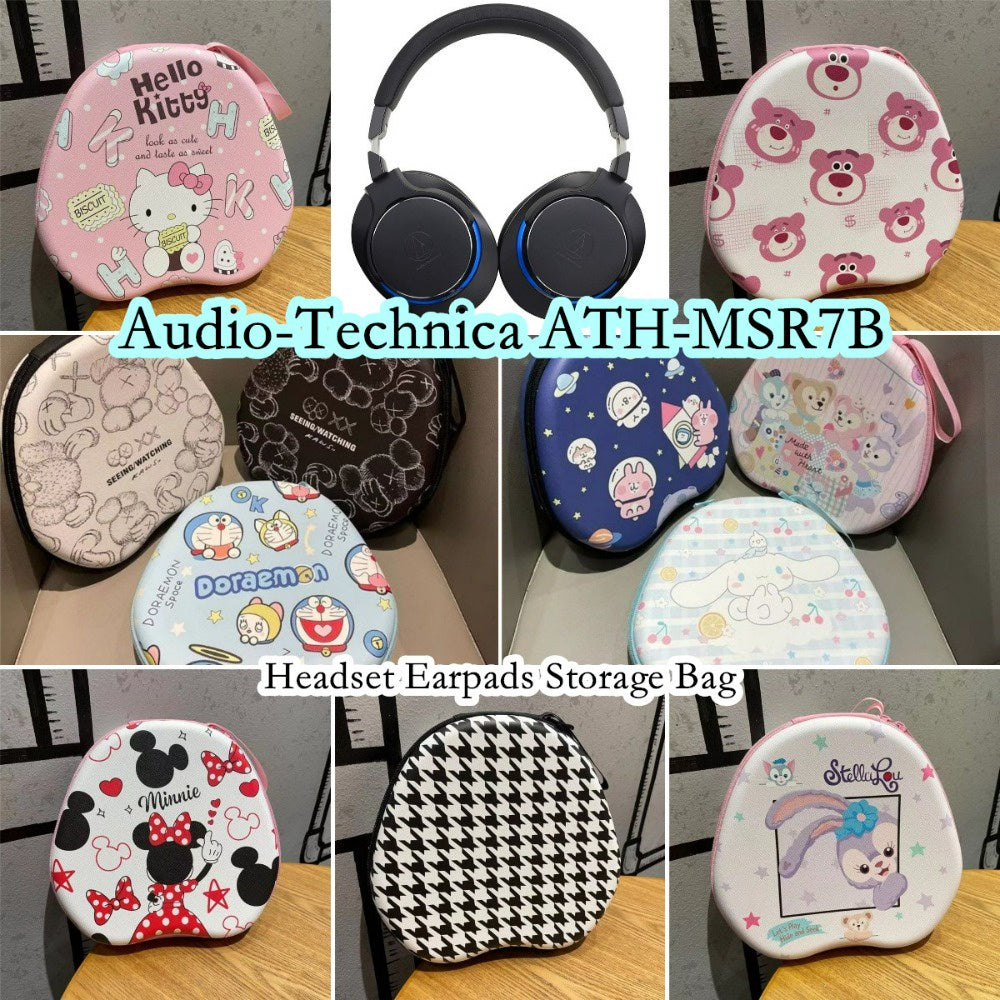 For Audio-technica ATH-MSR7B Headphone Case Cartoon Creative Patterns Headset Earpads Storage Bag Casing Box