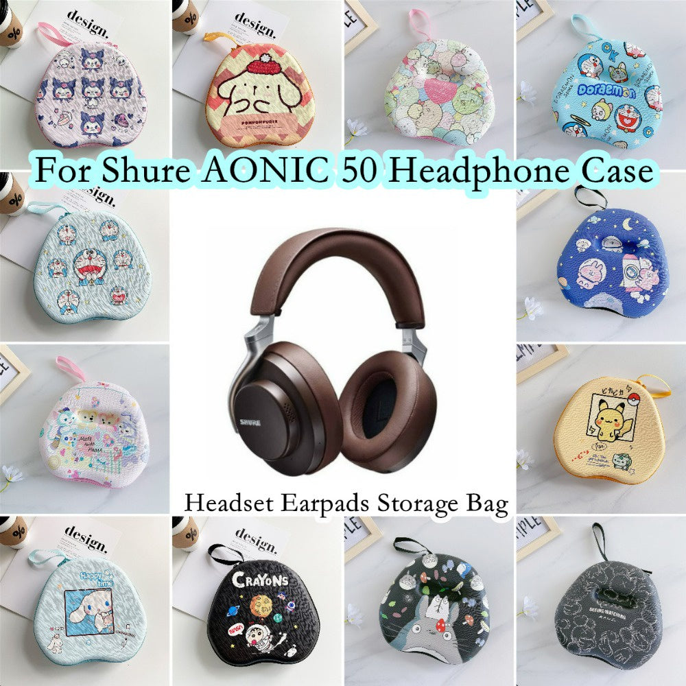 For Shure AONIC 50 Headphone Case Cartoon Creative Patterns Headset Earpads Storage Bag Casing Box