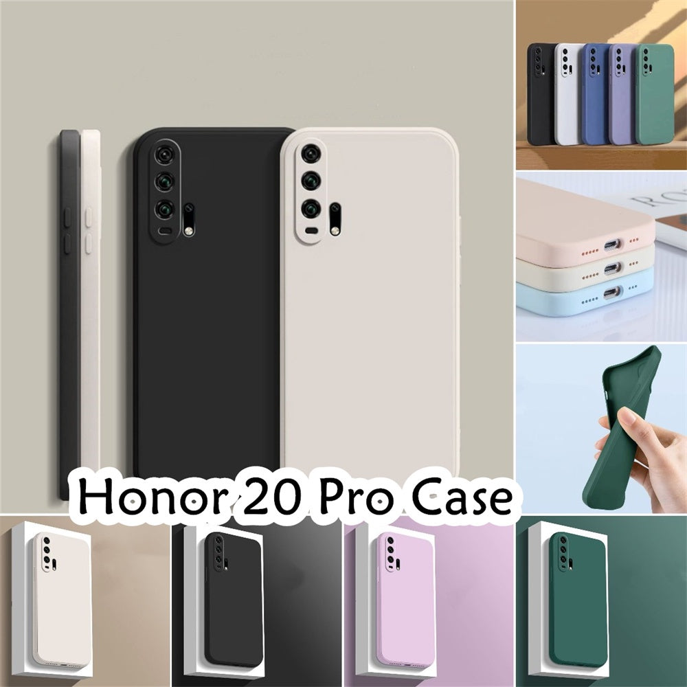 For Honor 20 Pro Cover Drop and wear resistant Silicone Full Case Classic Simple Solid Color Phone Case Cover