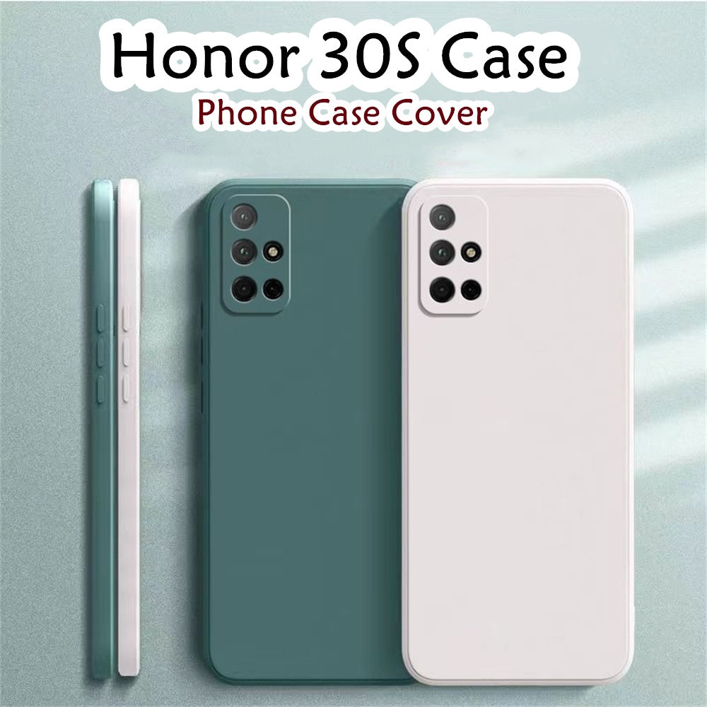 For Honor 30S Cover Drop and wear resistant Silicone Full Case Classic Simple Solid Color Phone Case Cover