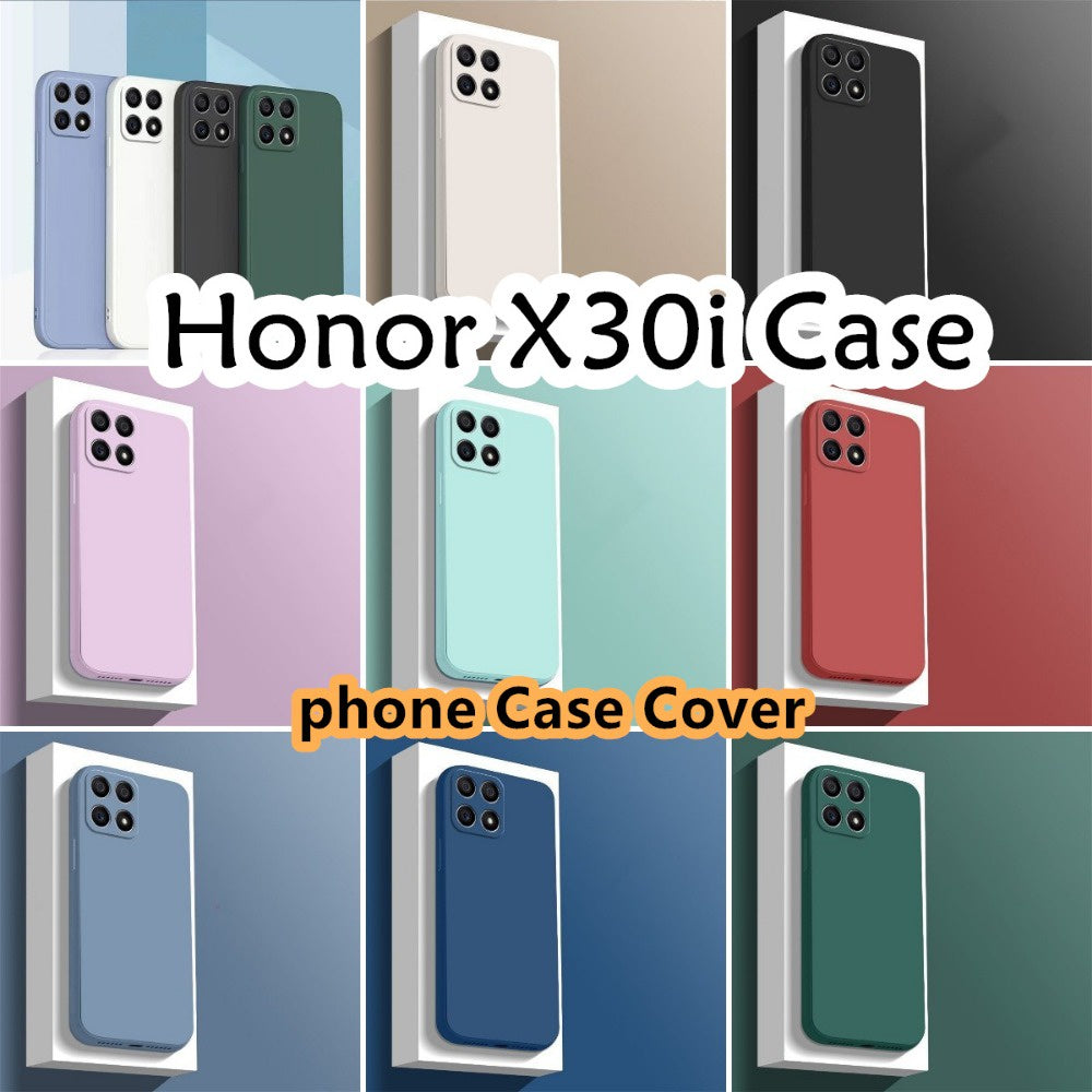 For Honor X30i Cover Drop and wear resistant Silicone Full Case Classic Simple Solid Color Phone Case Cover