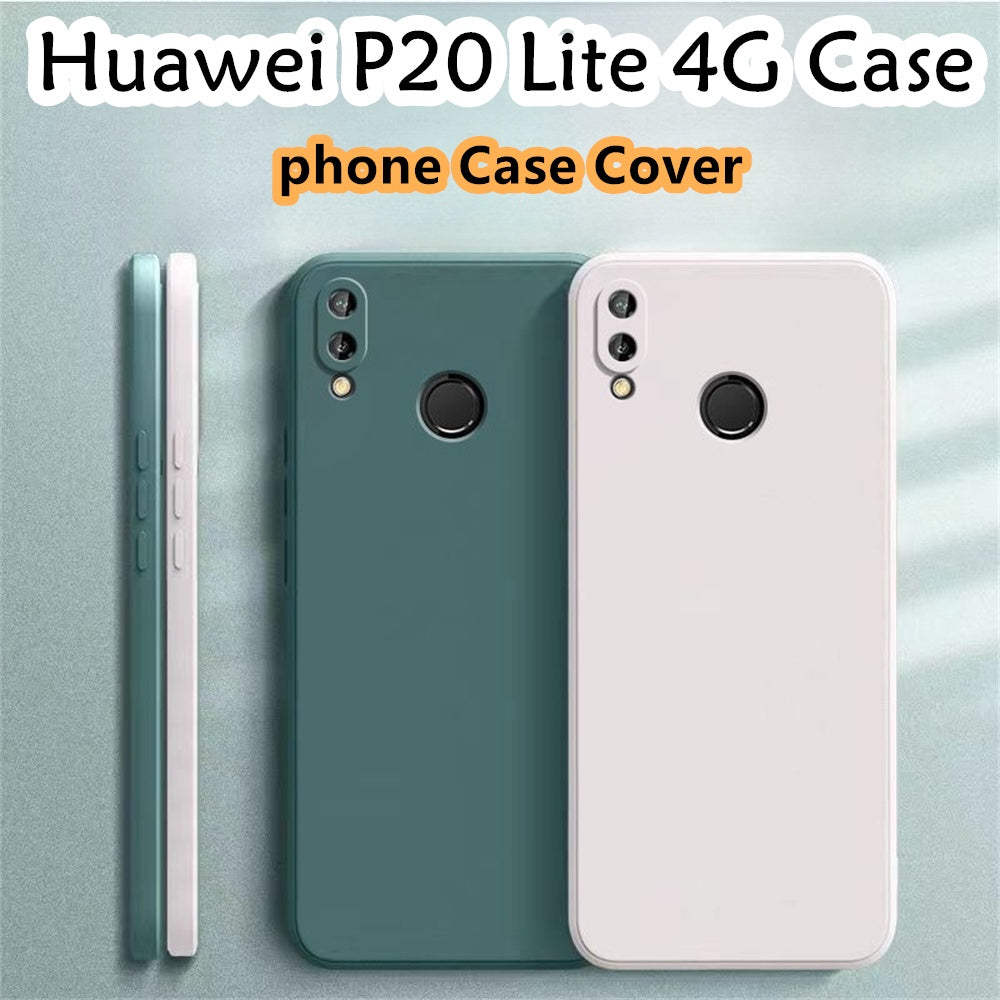 For Huawei P20 Lite 4G Cover Drop and wear resistant Silicone Full Case Classic Simple Solid Color Phone Case Cover