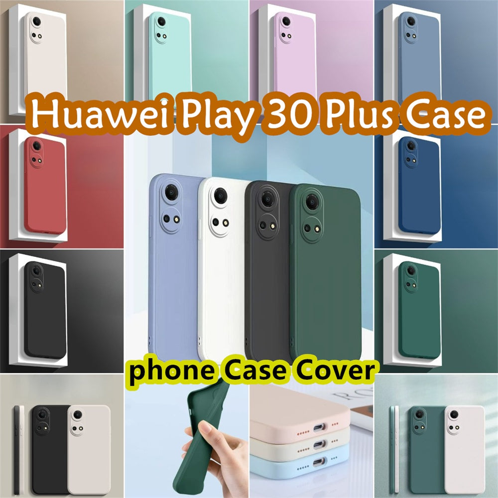 For Huawei Play 30 Plus Cover Drop and wear resistant Silicone Full Case Classic Simple Solid Color Phone Case Cover