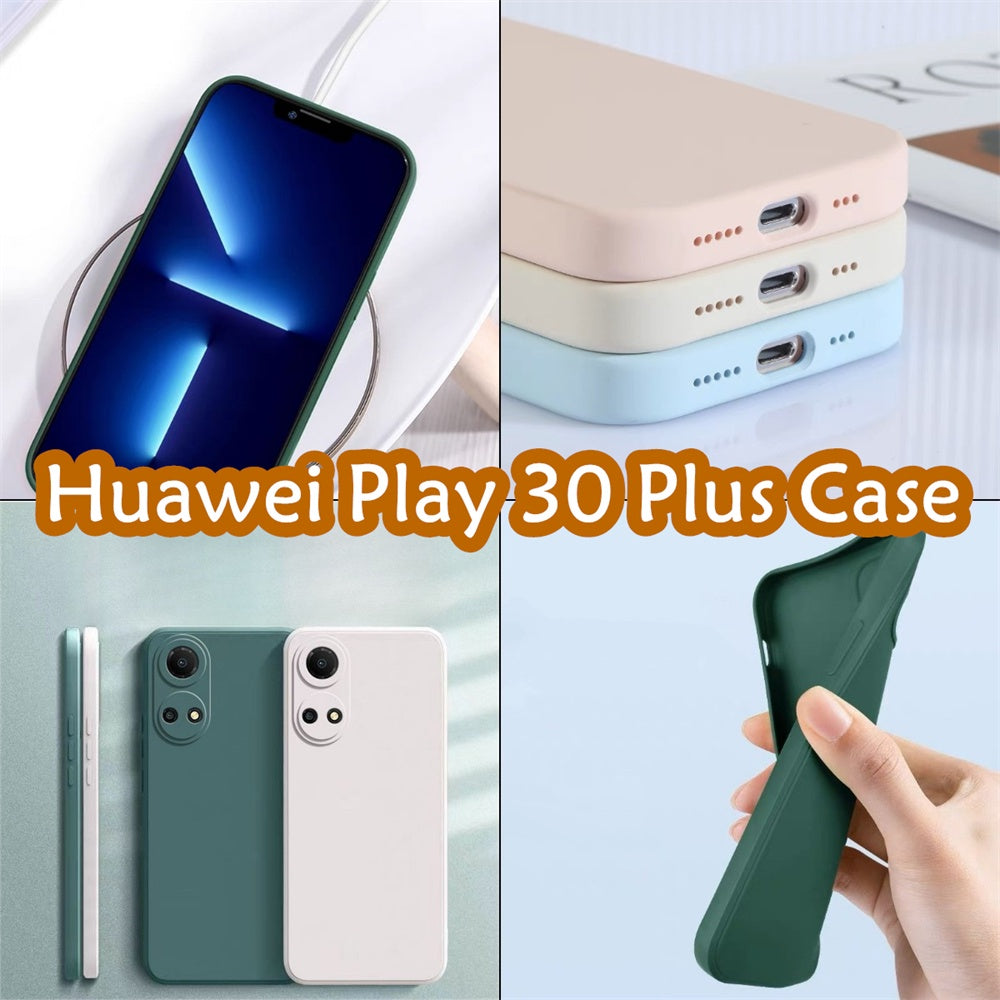 For Huawei Play 30 Plus Cover Drop and wear resistant Silicone Full Case Classic Simple Solid Color Phone Case Cover