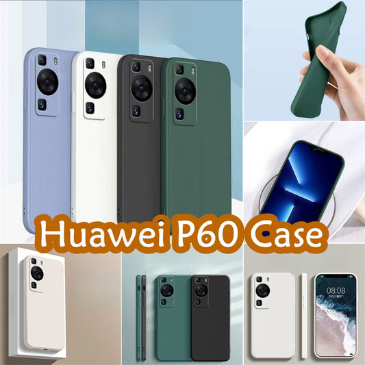 For Huawei P60 Cover Drop and wear resistant Silicone Full Case Classic Simple Solid Color Phone Case Cover