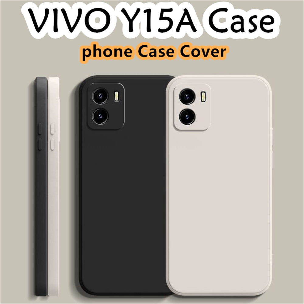 For VIVO Y15A Cover Drop and wear resistant Silicone Full Case Classic Simple Solid Color Phone Case Cover