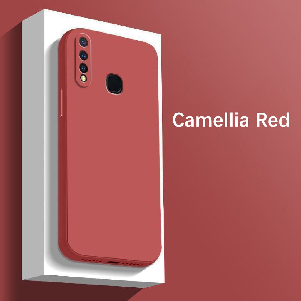 For VIVO Y5S Cover Drop and wear resistant Silicone Full Case Classic Simple Solid Color Phone Case Cover