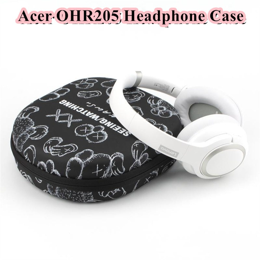 For Acer OHR205 Headphone Case Cartoon Creative Patterns Headset Earpads Storage Bag Casing Box