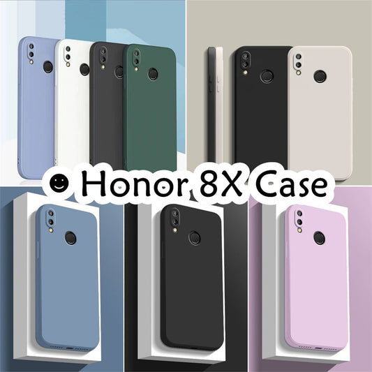 For Honor 8X Cover Drop and wear resistant Silicone Full Case Classic Simple Solid Color Phone Case Cover