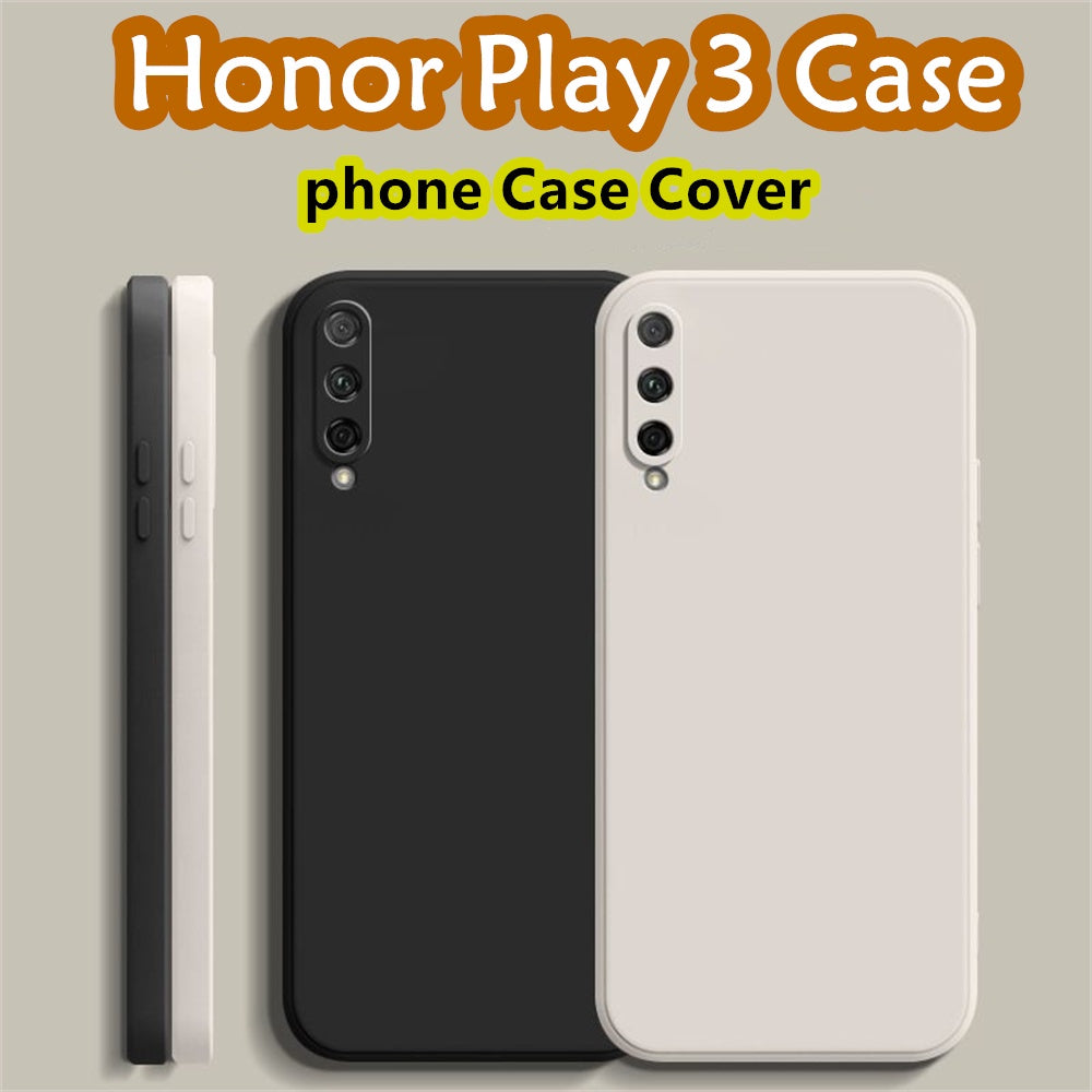 For Honor Play 3 Cover Drop and wear resistant Silicone Full Case Classic Simple Solid Color Phone Case Cover