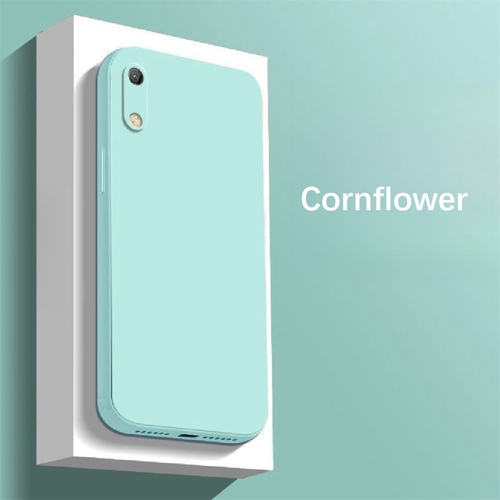 For Huawei Y6S Cover Drop and wear resistant Silicone Full Case Classic Simple Solid Color Phone Case Cover