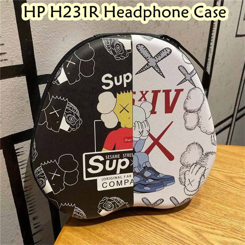For HP H231R Headphone Case Cartoon Creative Patterns Headset Earpads Storage Bag Casing Box