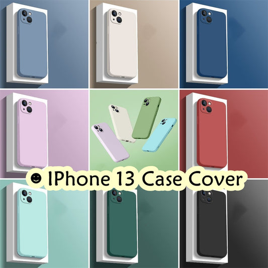 For IPhone 13 Cover Drop and wear resistant Silicone Full Case Classic Simple Solid Color Phone Case Cover