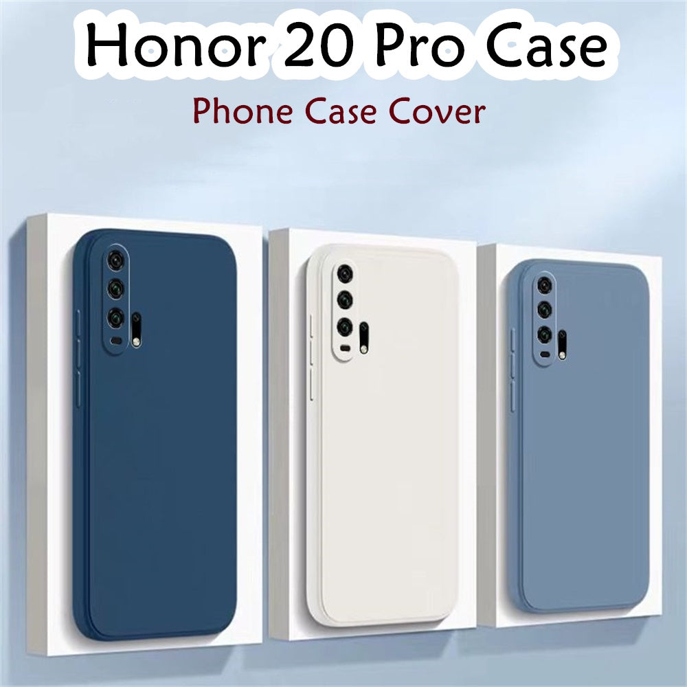 For Honor 20 Pro Cover Drop and wear resistant Silicone Full Case Classic Simple Solid Color Phone Case Cover