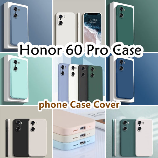For Honor 60 Pro Cover Drop and wear resistant Silicone Full Case Classic Simple Solid Color Phone Case Cover