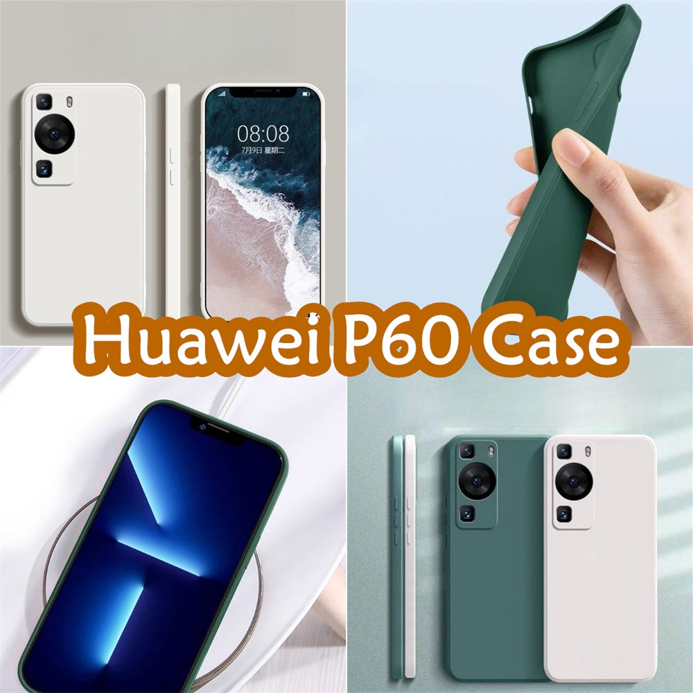 For Huawei P60 Cover Drop and wear resistant Silicone Full Case Classic Simple Solid Color Phone Case Cover