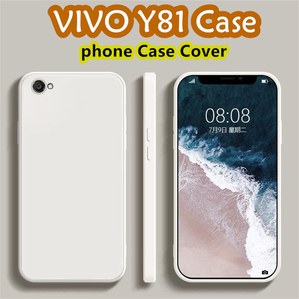For VIVO Y81 Cover Drop and wear resistant Silicone Full Case Classic Simple Solid Color Phone Case Cover